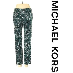 MICHAEL Michael Kors Paisley Print Skinny Stretch Cotton Pant- Sz. 0